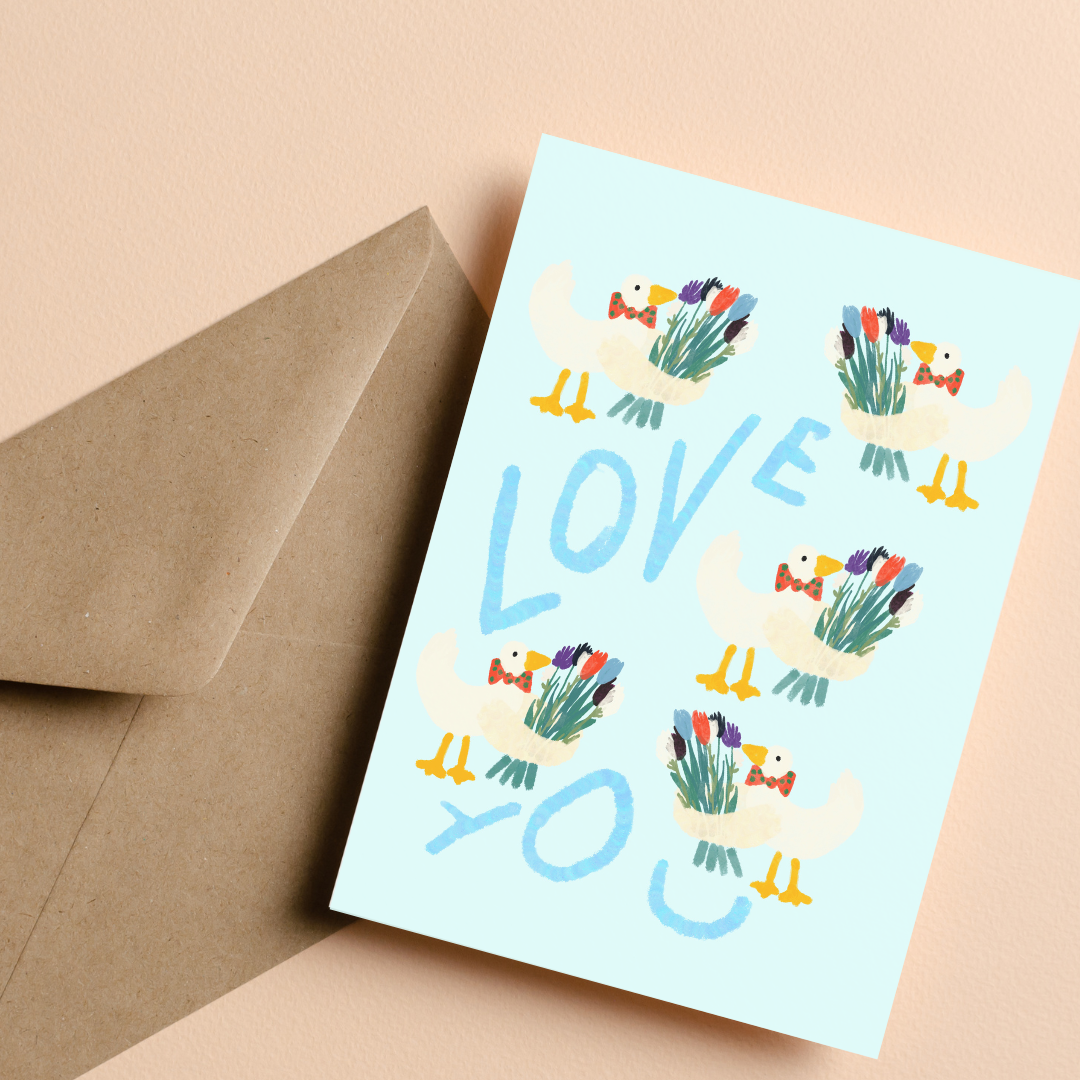Love u digital download card