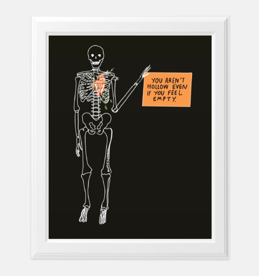 Skeleton Mental Health Print