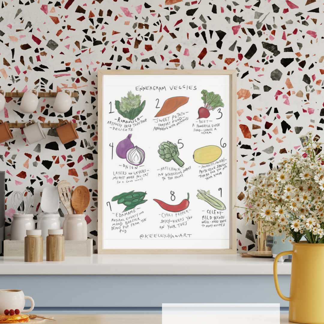 Enneagram Fruit & Veggie Prints